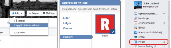 Ved å lage en liste og markere den som favoritt, blir alle oppdateringer lett tilgjengelige.