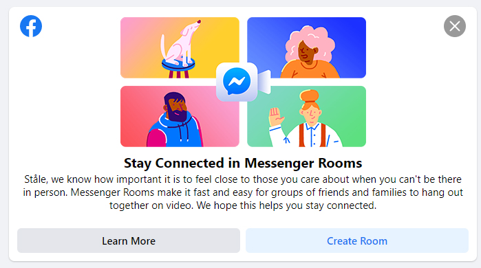 Facebook har lansert Messenger Rooms