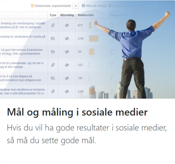 Nettkurs mål og måling i sosiale medier